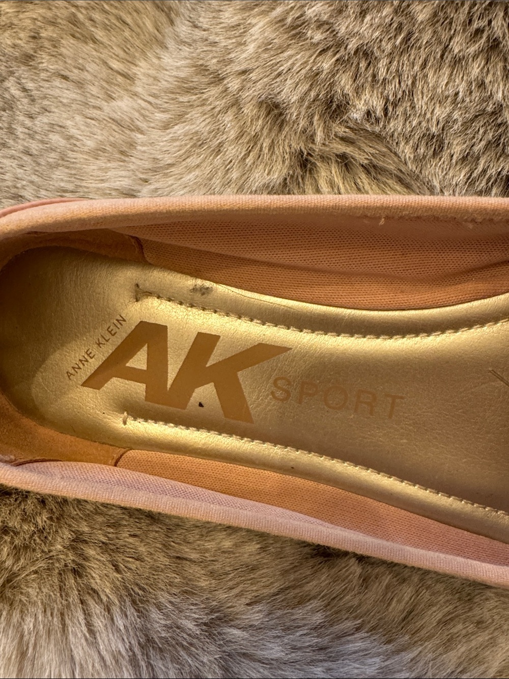 Anne Klein Pink Pointed Toe Flats with Stud Accents - Picture 3 of 11